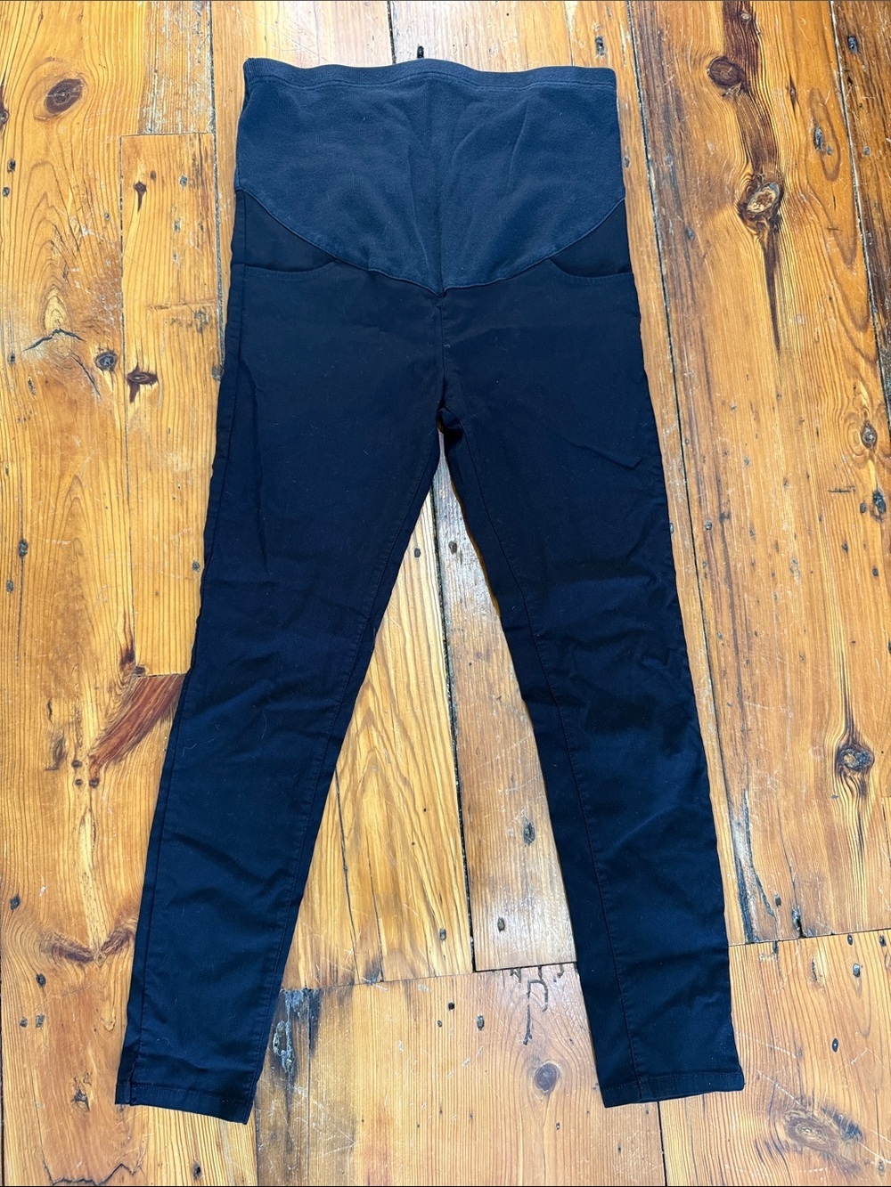 Black Maternity Skinny Black Office Pants with Support Panel Size medium